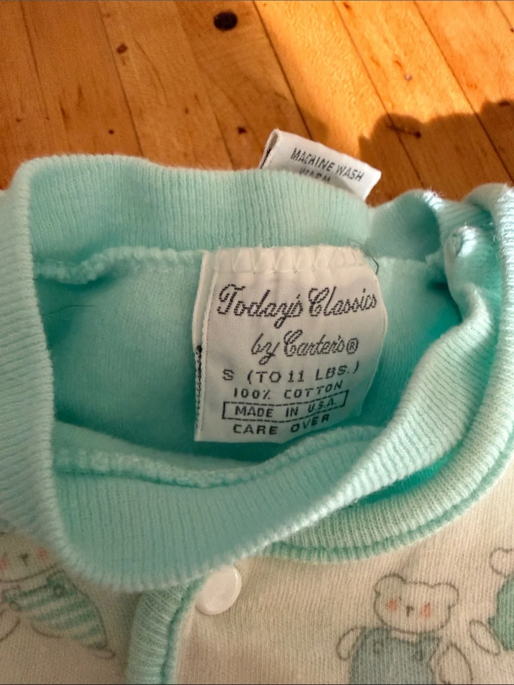 Carter's Baby Matching Mint Blue 2-Piece Set made in USA Today’s Classic COTTON